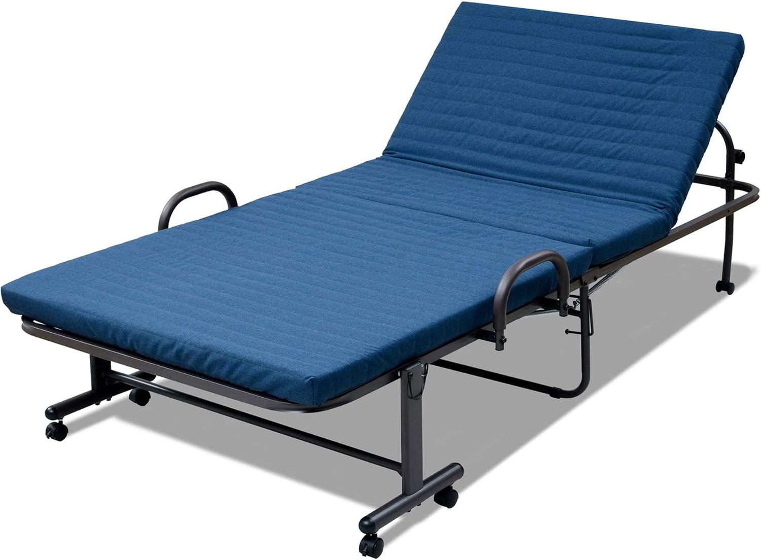 山善｜折りたたみベッド シングル 14段階リクライニング（ダークブラウン） 画像10