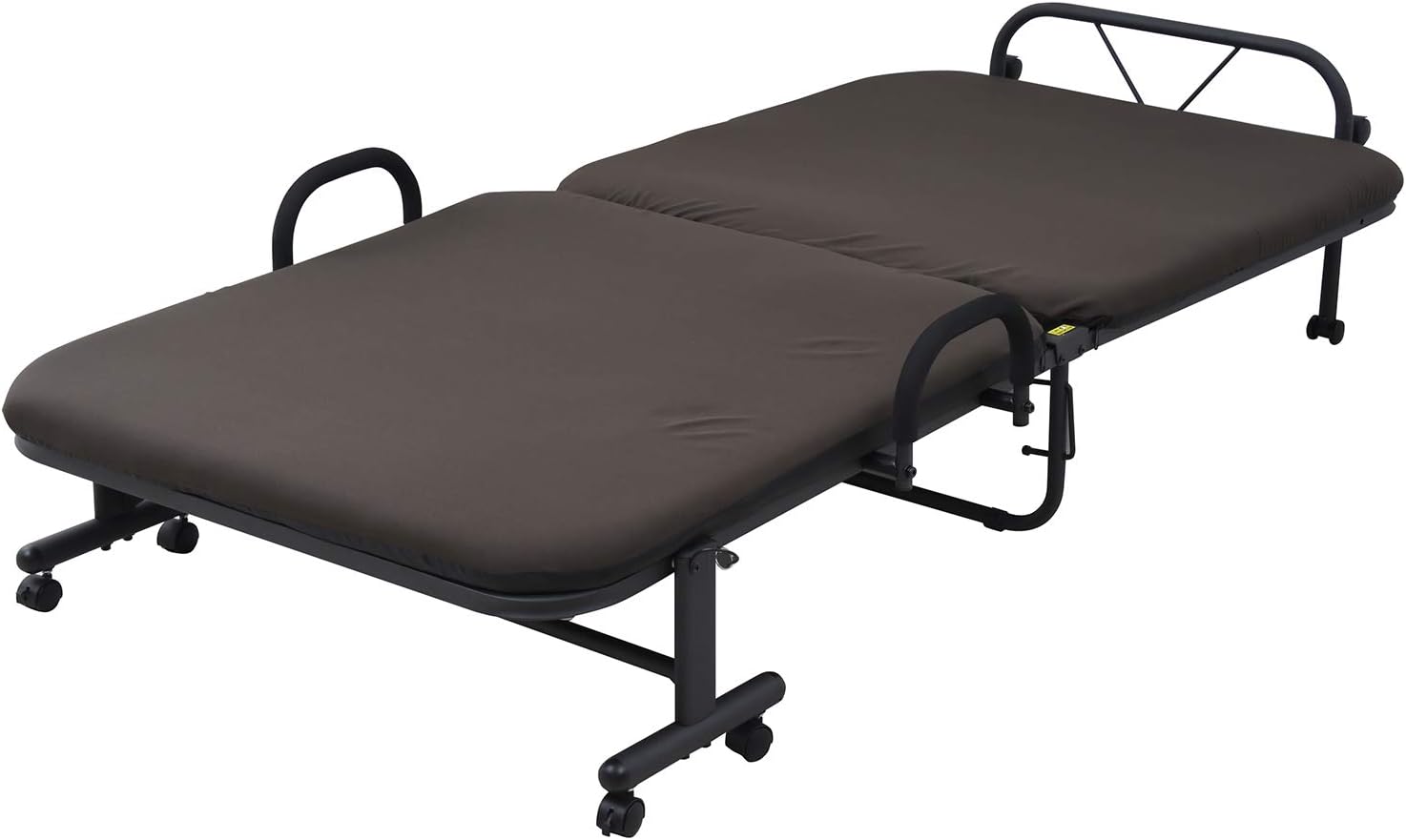 山善｜折りたたみベッド 手すり付 14段階リクライニング（ネイビー） 画像7