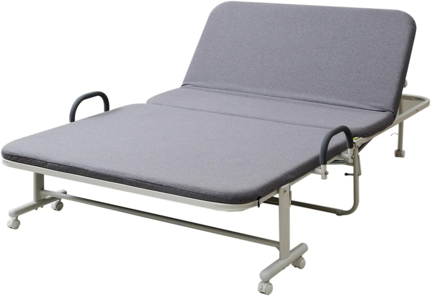 山善｜折りたたみベッド ハイタイプ リクライニング（グレージュ） 画像10