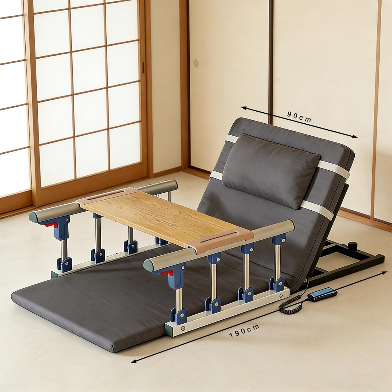 COMIC HORSE｜電動リクライニングベッド 折りたたみ（ブラックグレー） 画像2