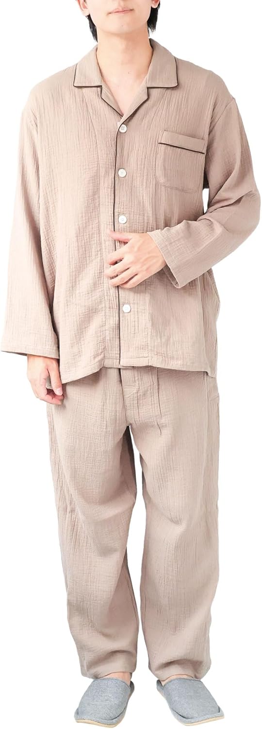 ON NISHIKI｜介護パジャマ メンズ 綿100% ダブルガーゼ 画像8