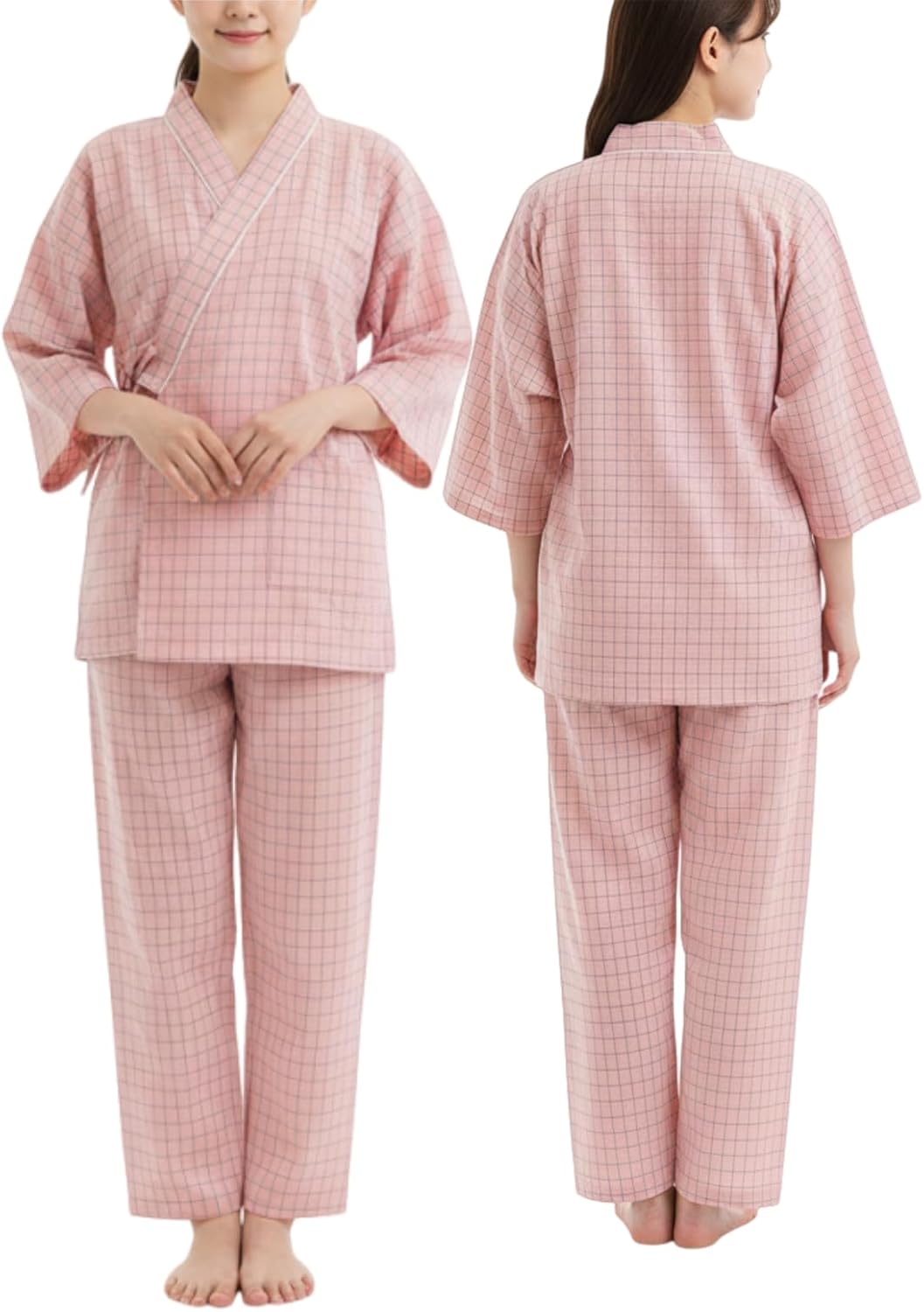 JINGAIWANG｜介護パジャマ 作務衣タイプ 綿100% 男女兼用 画像9