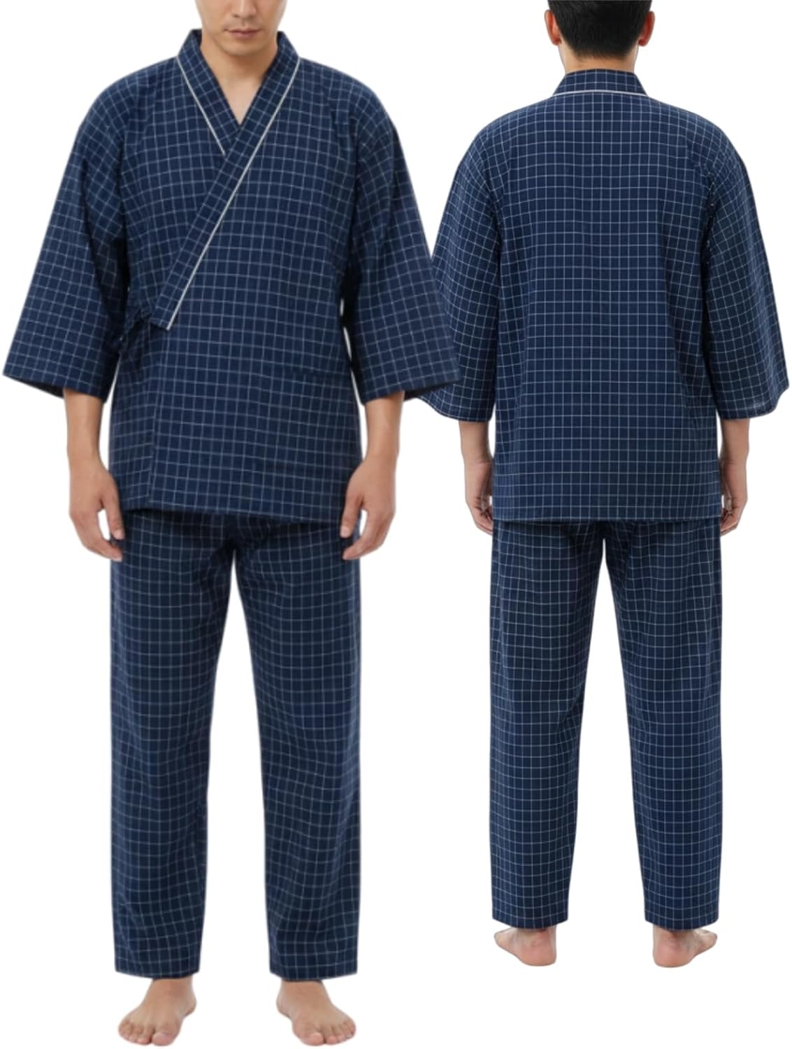 JINGAIWANG｜介護パジャマ 作務衣タイプ 綿100% 男女兼用 画像10