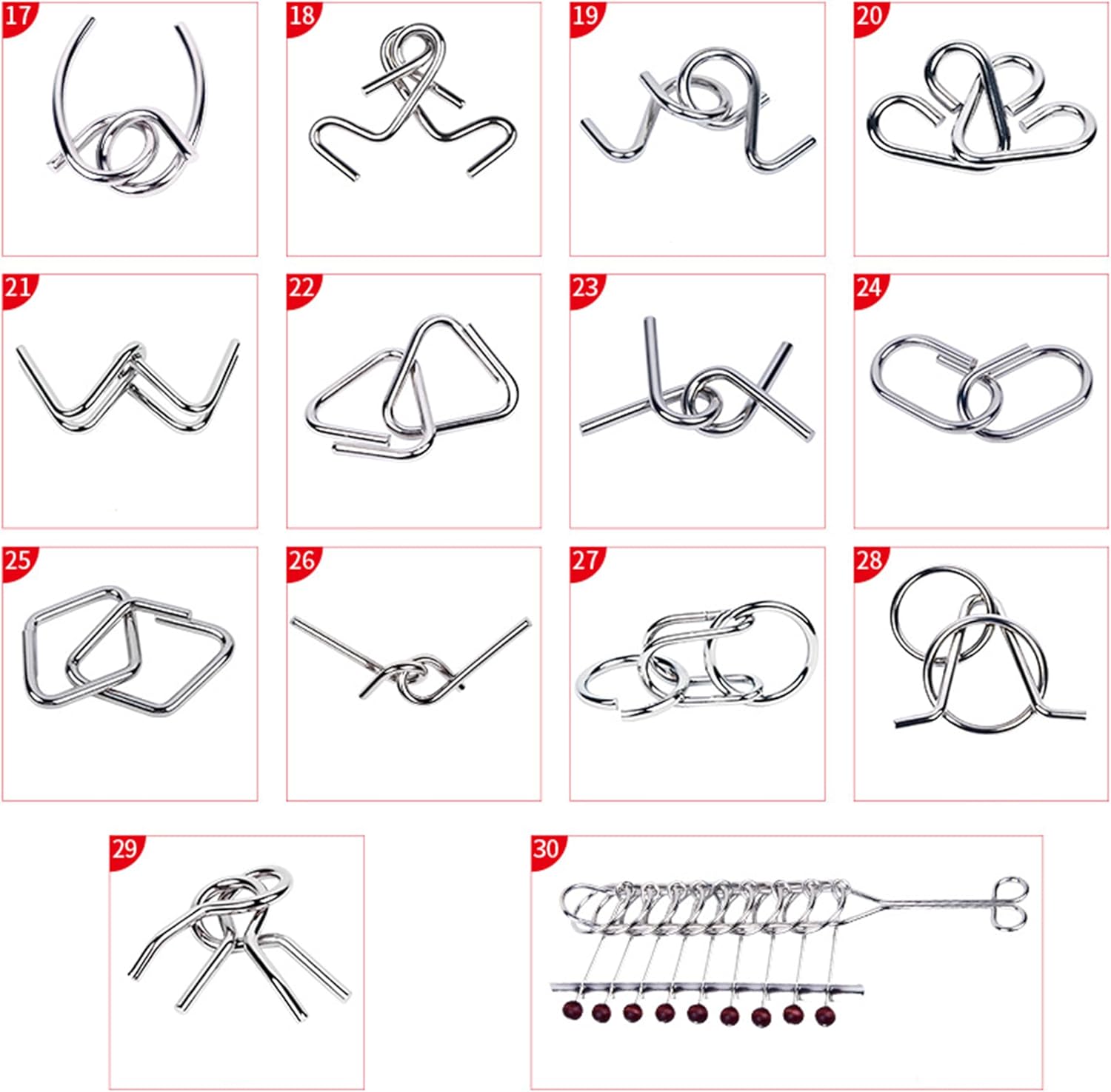 akindou｜知恵の輪 30種類セット 脳トレ 画像7