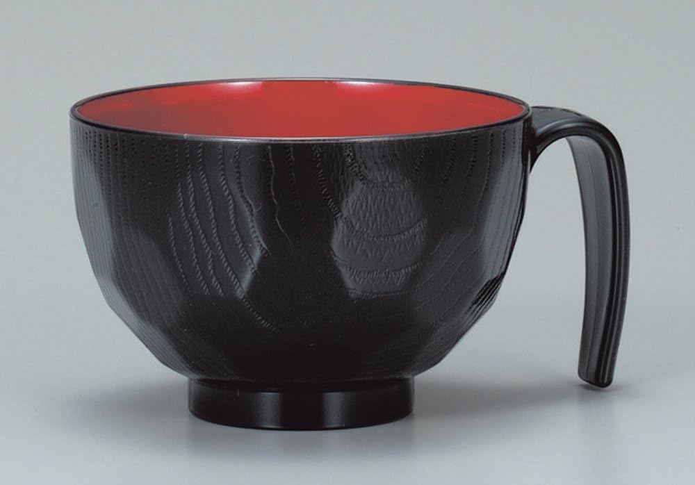 カノー らくらく汁椀 亀甲 黒 画像2