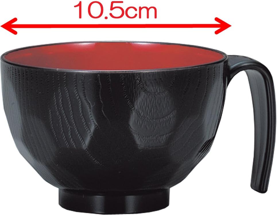 カノー らくらく汁椀 亀甲 黒 画像3