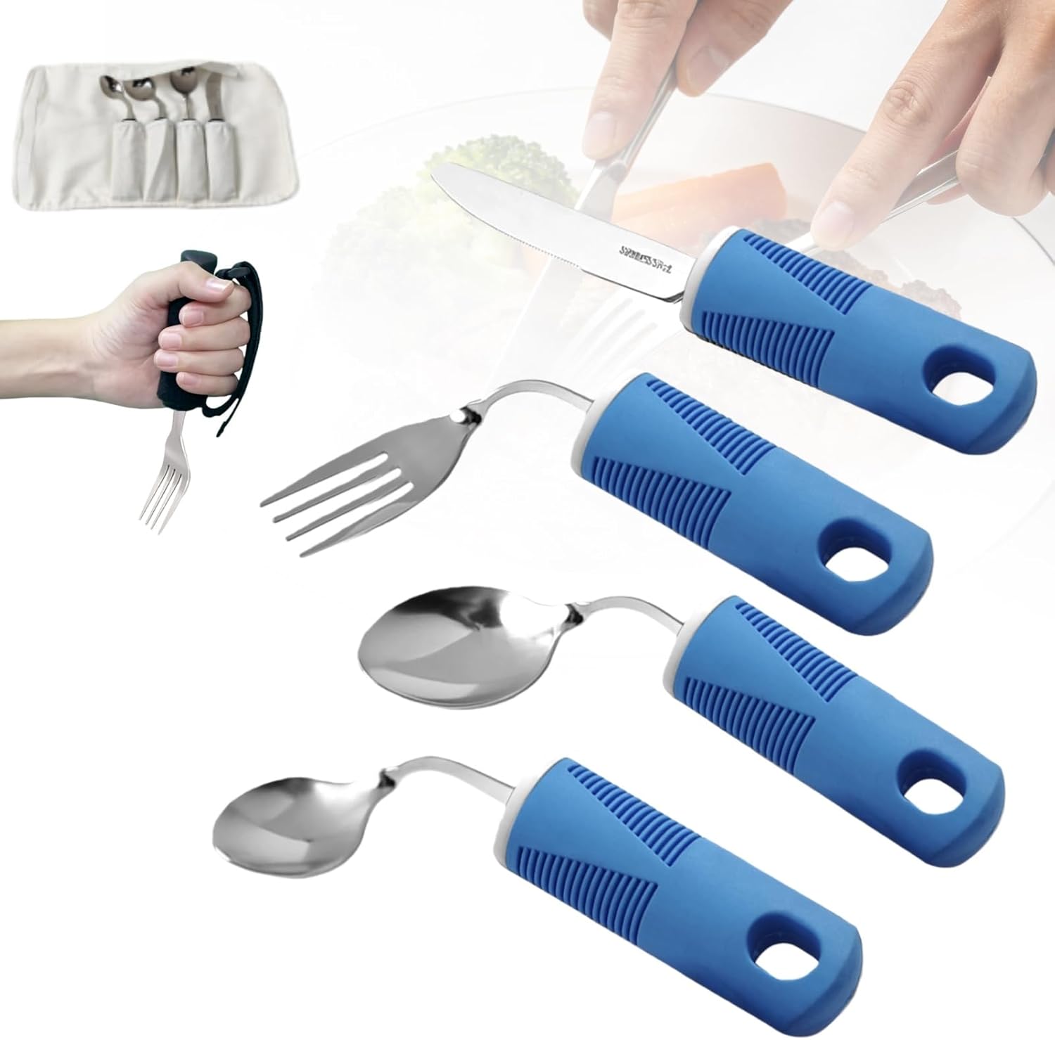 揺れ防止スプーンセット ナイフ・フォーク付 ブラック 画像8