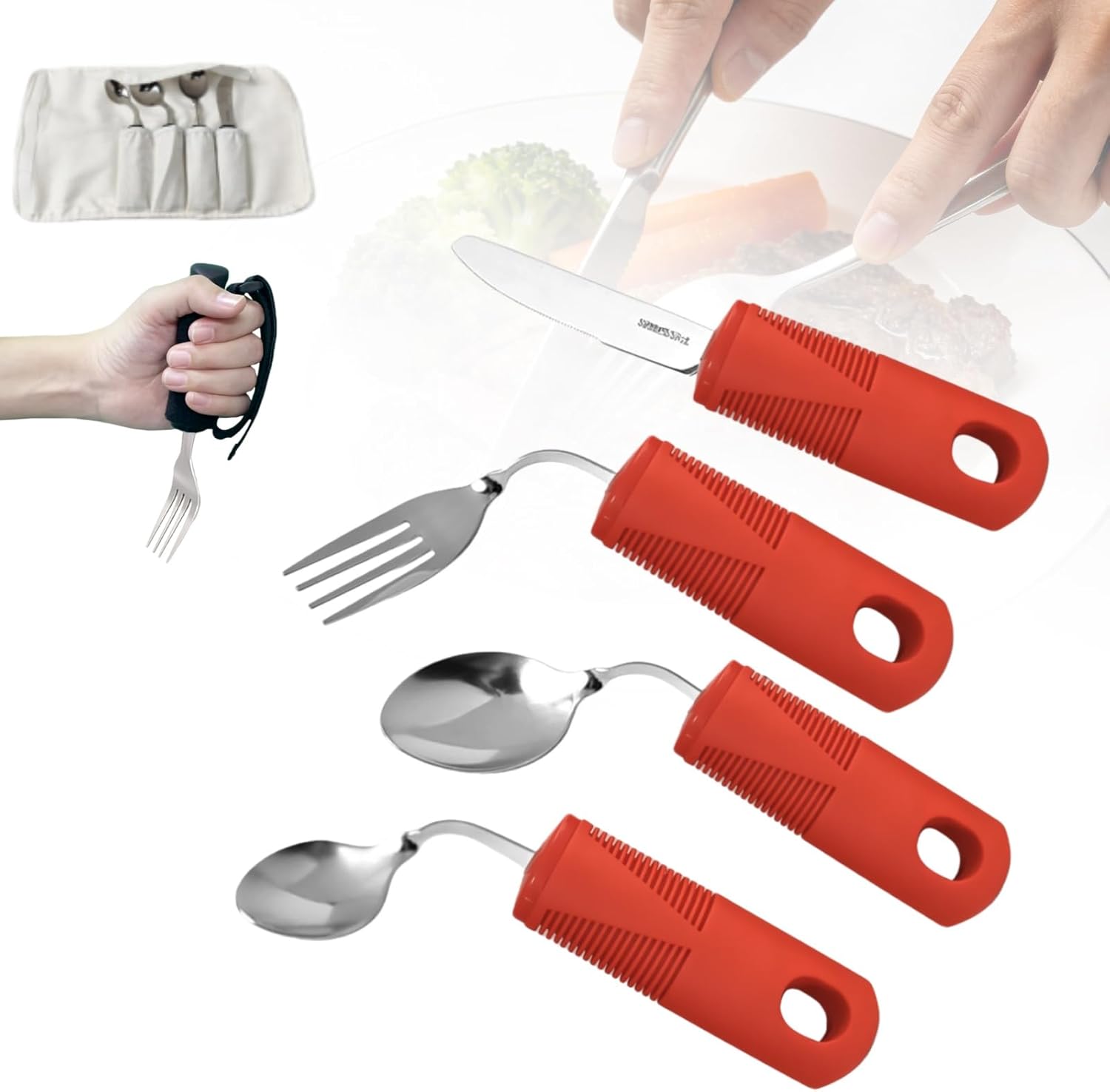 揺れ防止スプーンセット ナイフ・フォーク付 ブラック 画像9