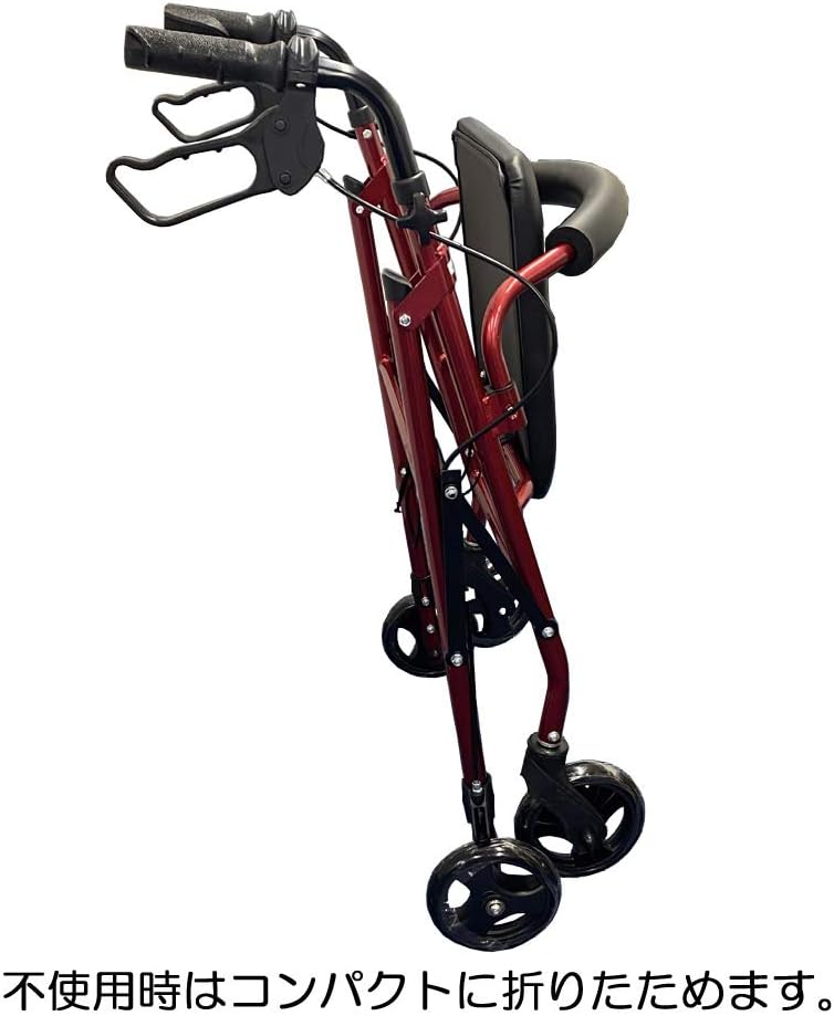 Nice Way｜シルバーカー ローレーター ゆったり レッド 画像3