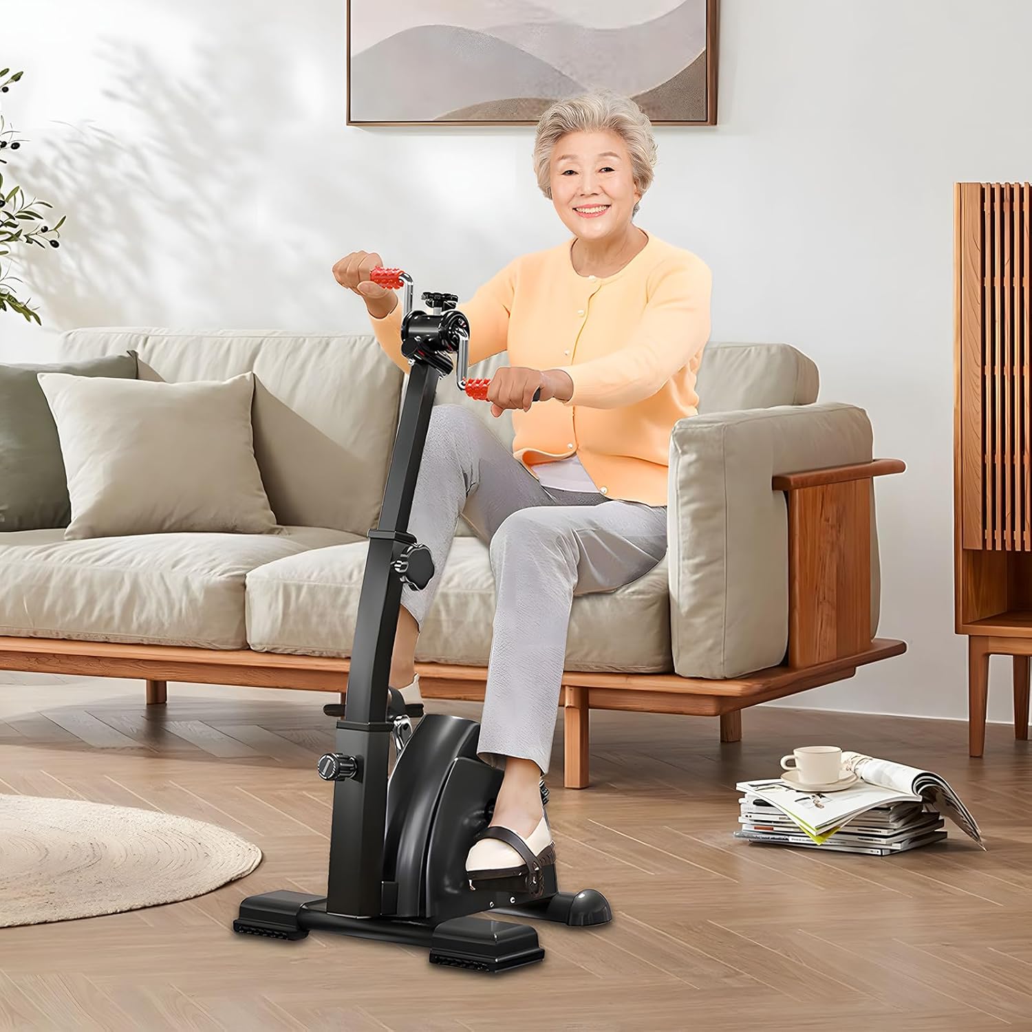 高齢者向けエアロバイク 上下肢連動式 200kg耐荷重 画像7