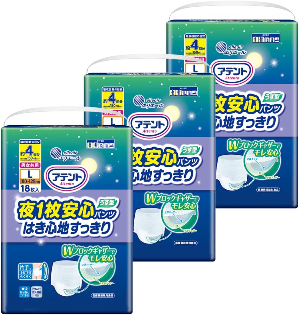 アテント｜夜1枚安心パンツ L 12枚 8回吸収 画像11
