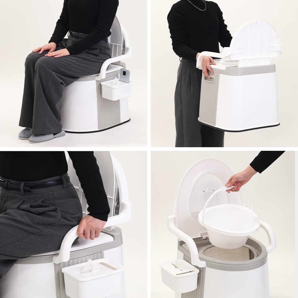 UPstore｜洋式ポータブルトイレ 手すり・ふた付 画像7